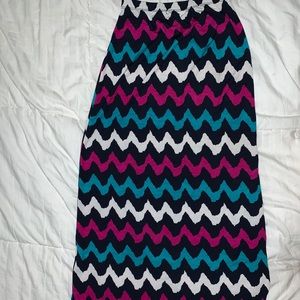 Chevron maxi skirt